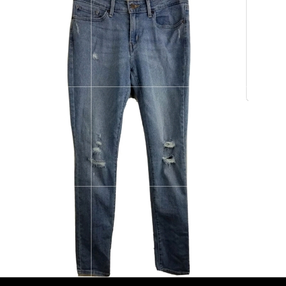 Levi's 711 Skinny Distressed Medium Wash Jeans Size 29 - Picture 2 of 15